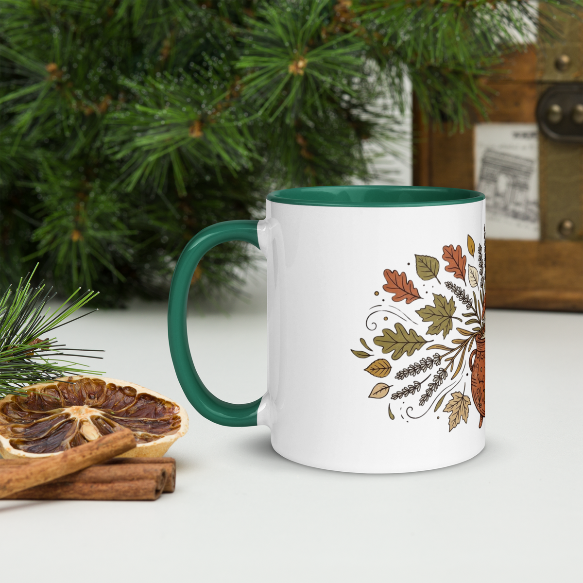 Witch’s Brew Cauldron Mug - Autumn Botanical Celestial Mushroom &  Mystic Mug