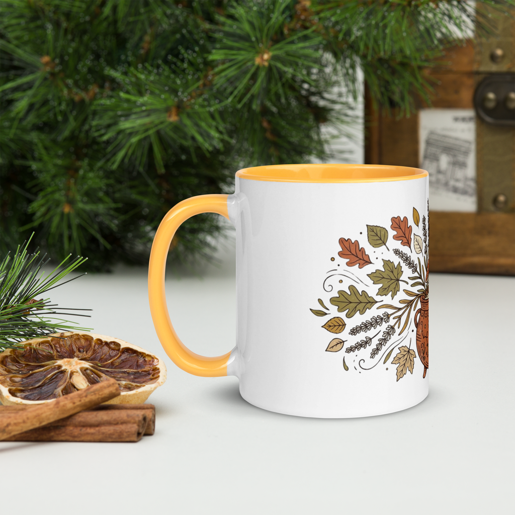 Witch’s Brew Cauldron Mug - Autumn Botanical Celestial Mushroom &  Mystic Mug