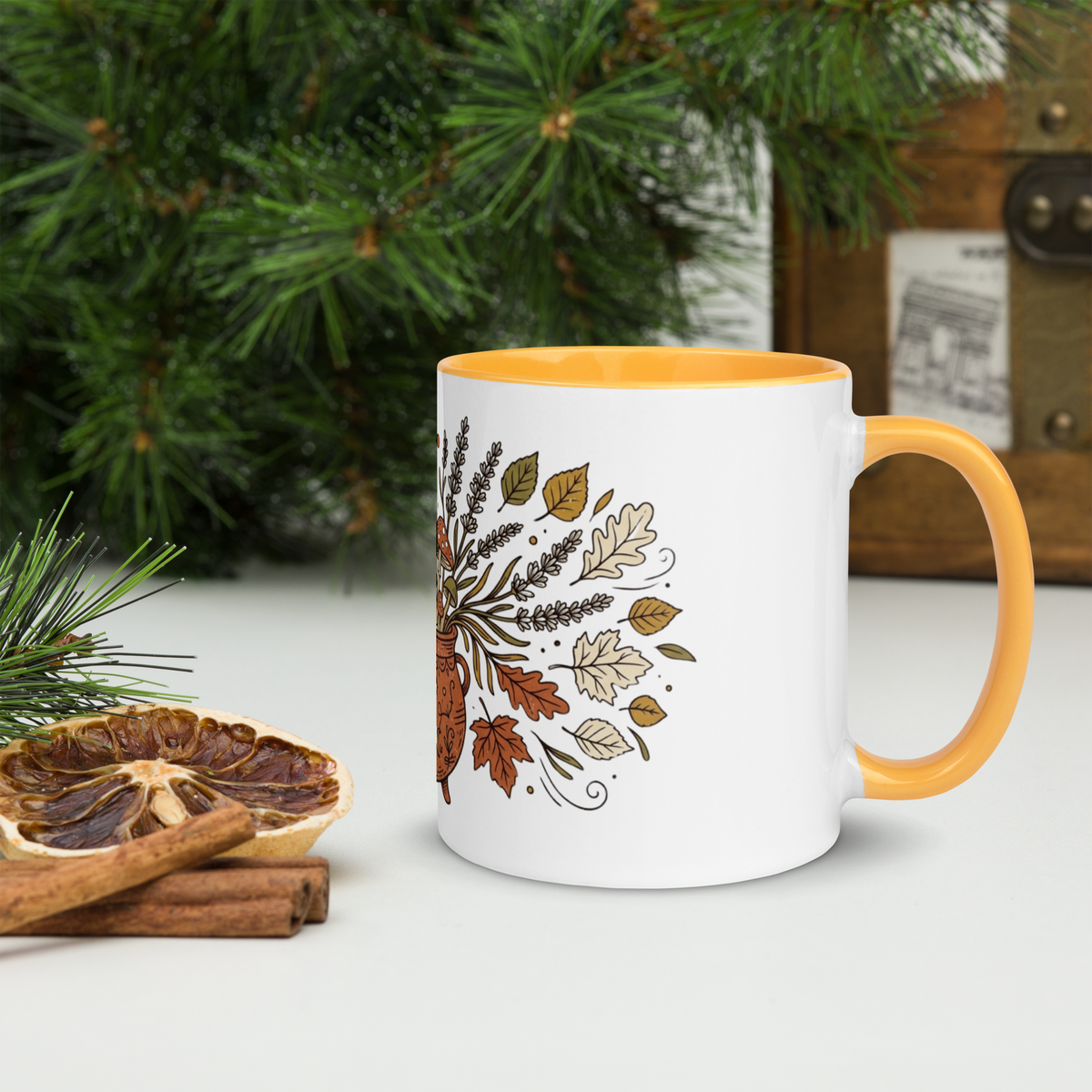 Witch’s Brew Cauldron Mug - Autumn Botanical Celestial Mushroom &  Mystic Mug