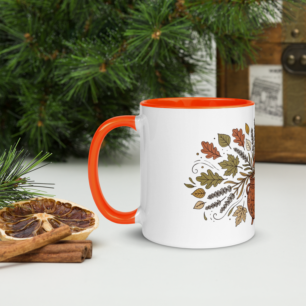 Witch’s Brew Cauldron Mug - Autumn Botanical Celestial Mushroom &  Mystic Mug