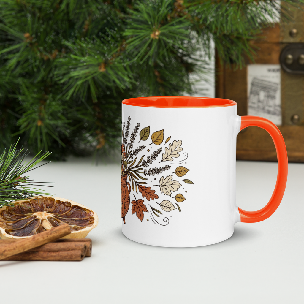 Witch’s Brew Cauldron Mug - Autumn Botanical Celestial Mushroom &  Mystic Mug