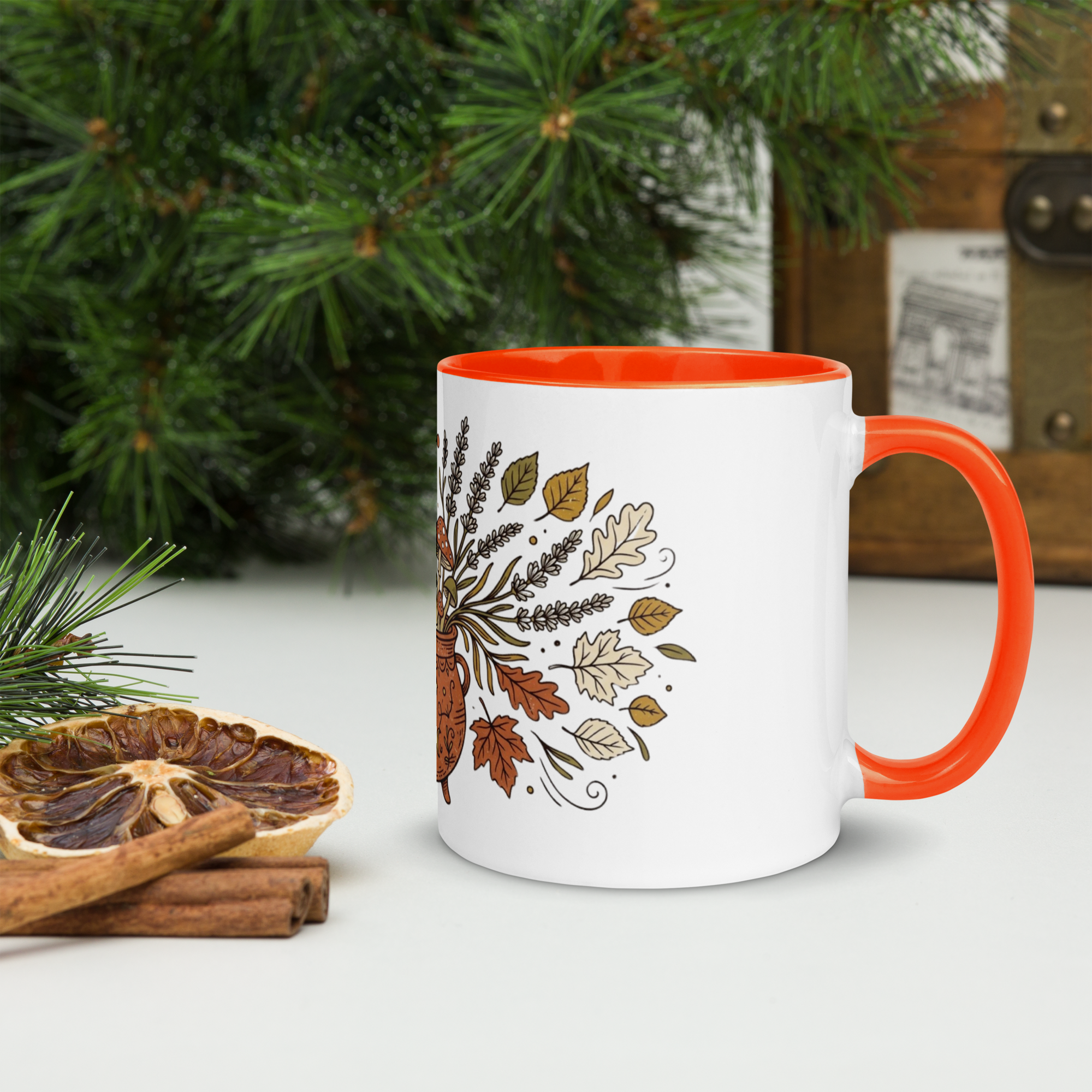 Witch’s Brew Cauldron Mug - Autumn Botanical Celestial Mushroom &  Mystic Mug