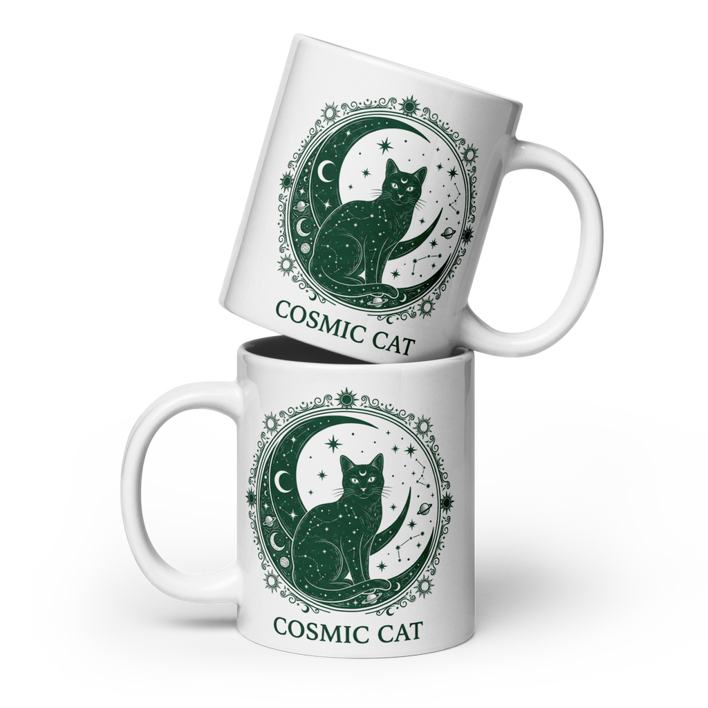 Cosmic Cat Emerald Mug | MAGGIC Studio