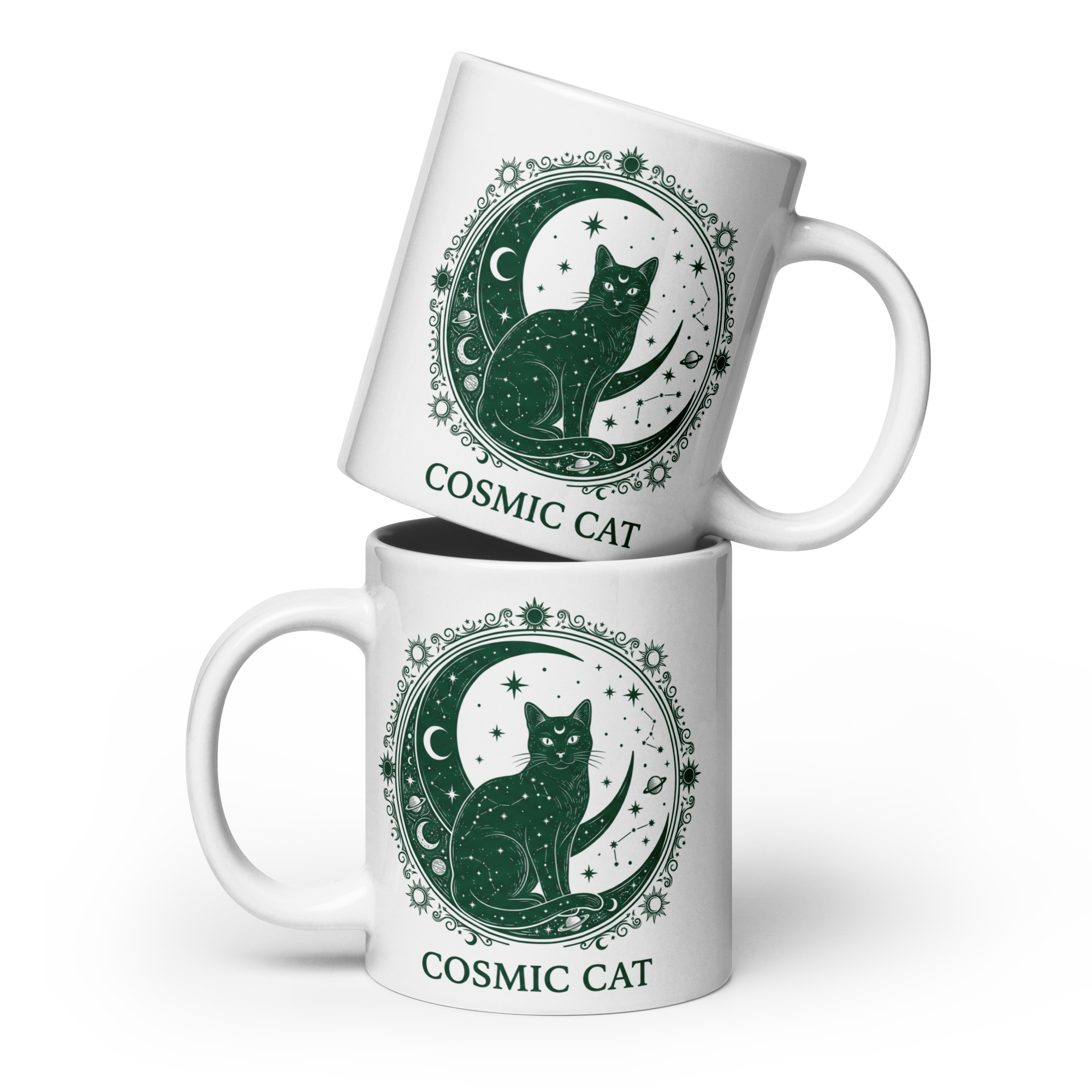 Cosmic Cat Emerald Mug | MAGGIC Studio