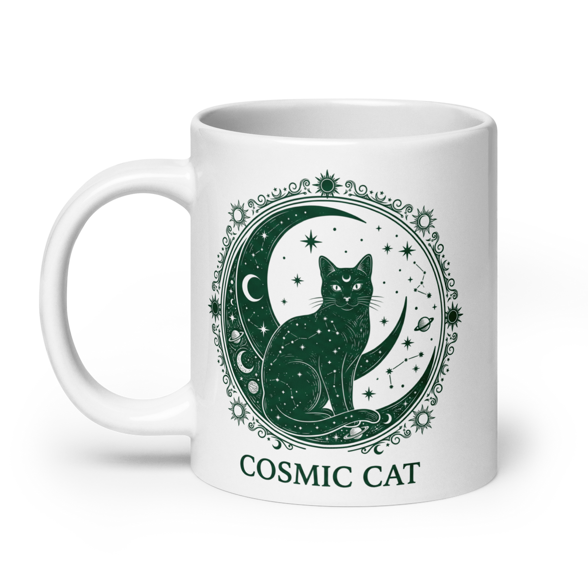Cosmic Cat Emerald Mug | MAGGIC Studio