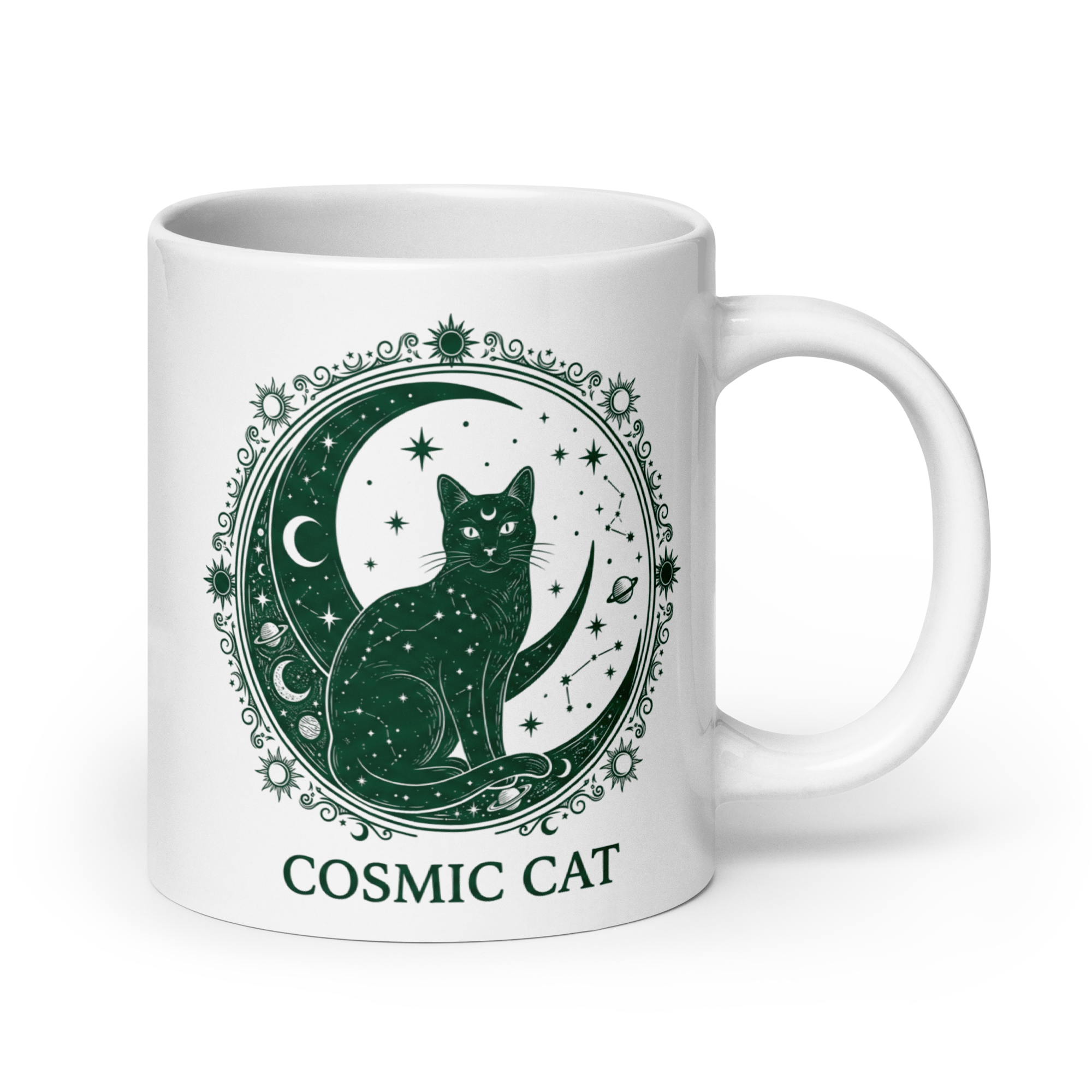 Cosmic Cat Emerald Mug | MAGGIC Studio